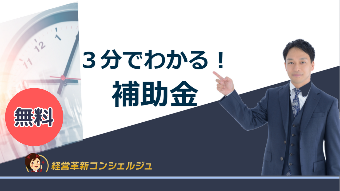 3分でわかる!補助金